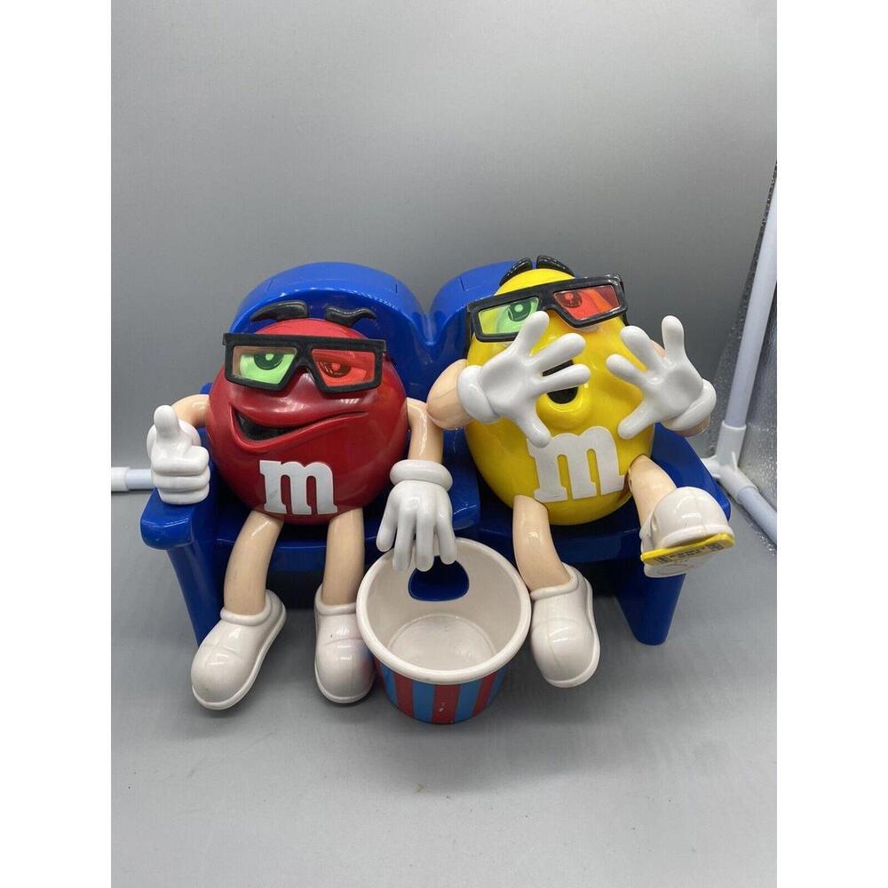 M&M's Candy Dispenser 3D Movie Theatre Cinema Red & Yellow